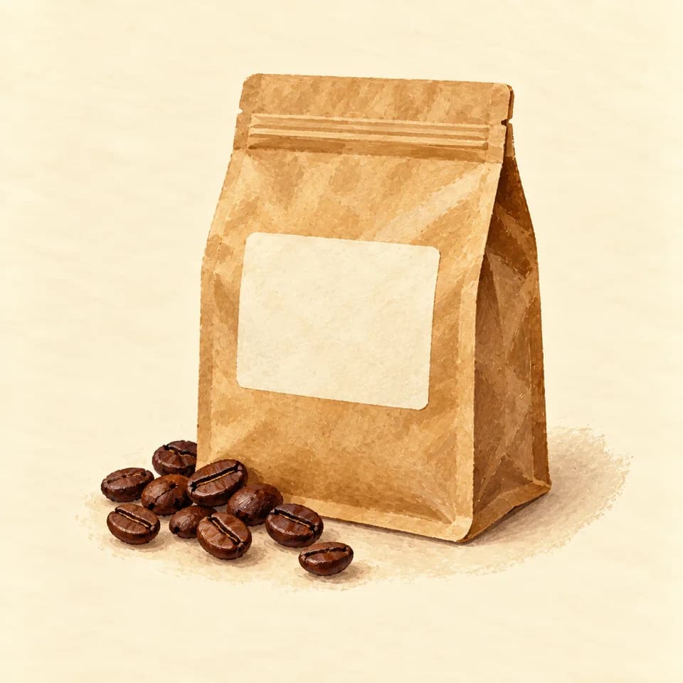 Editorial illustration of Brazil Cerrado Mineiro coffee beans — 250g