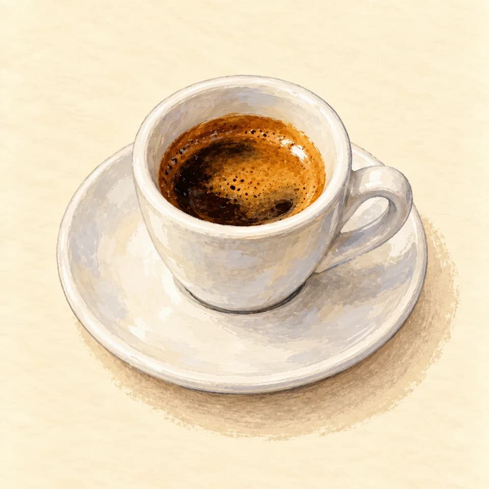 Editorial illustration of Double Espresso