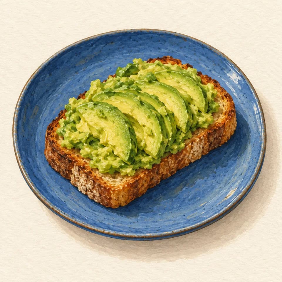 Editorial illustration of Avo Toast