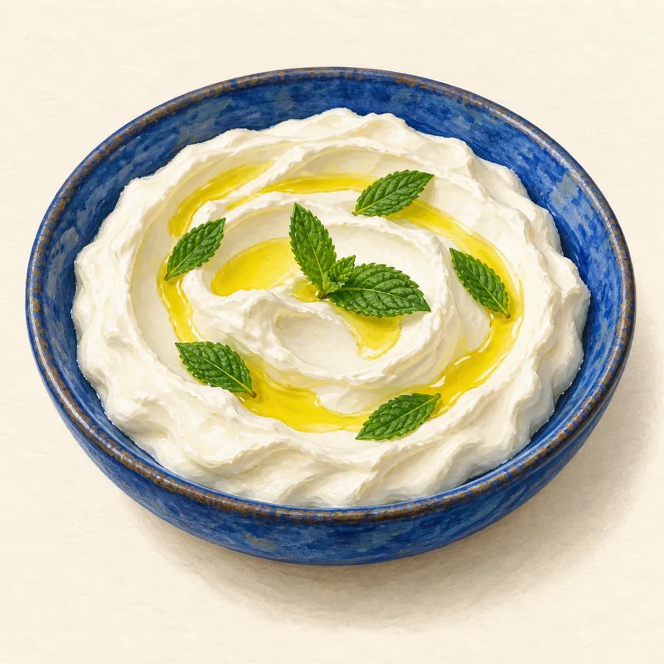 Editorial illustration of Labneh