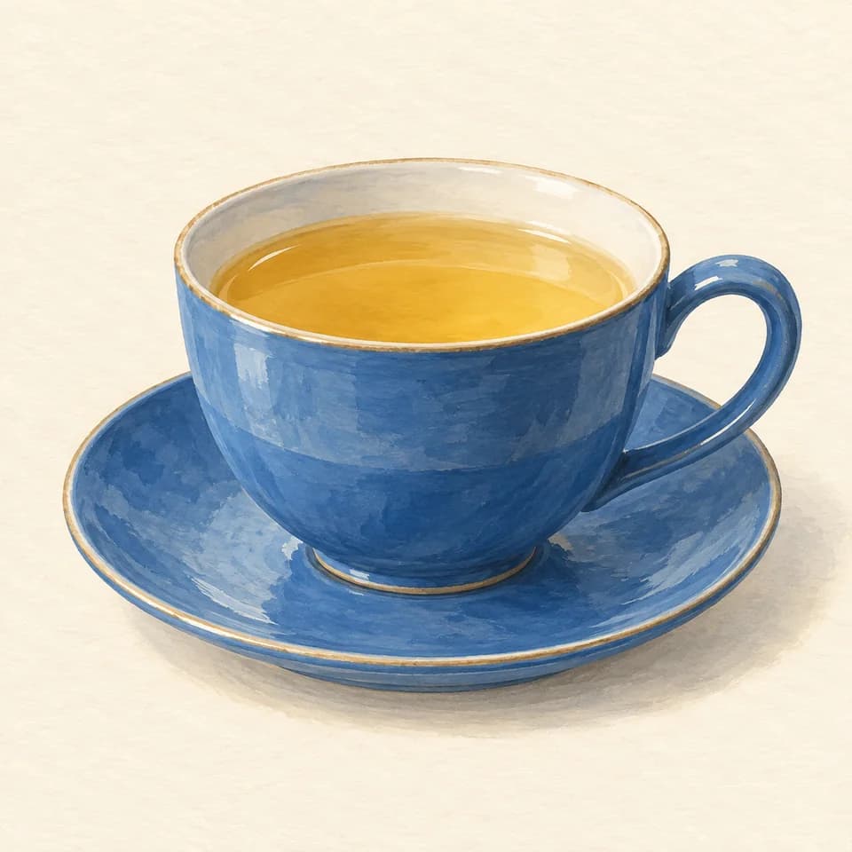 Editorial illustration of Hot Jasmine Pearl Tea