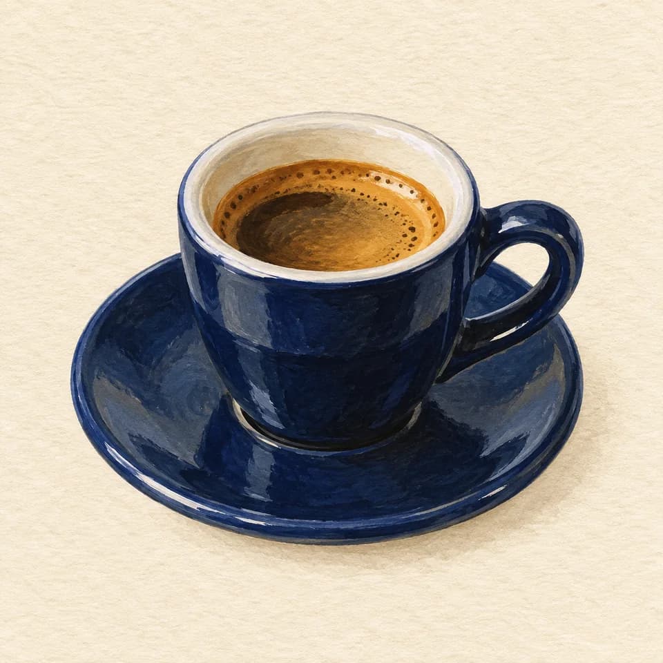 رسم توضيحي لطبق إسبريسو