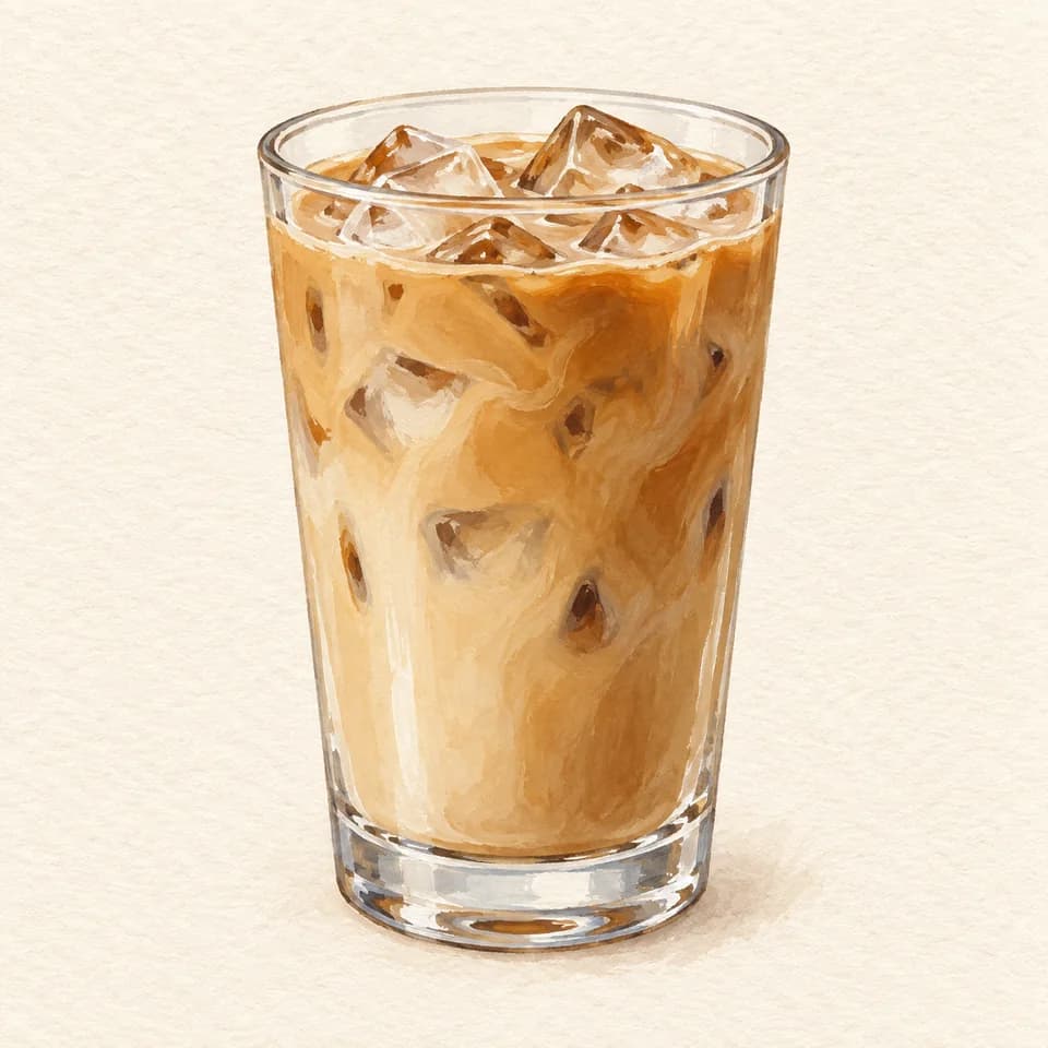 Editorial illustration of Iced Latte