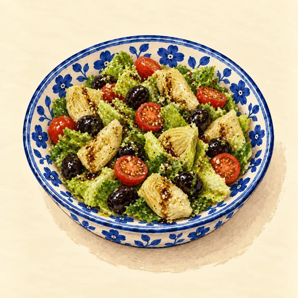 Editorial illustration of Antipasto Salad
