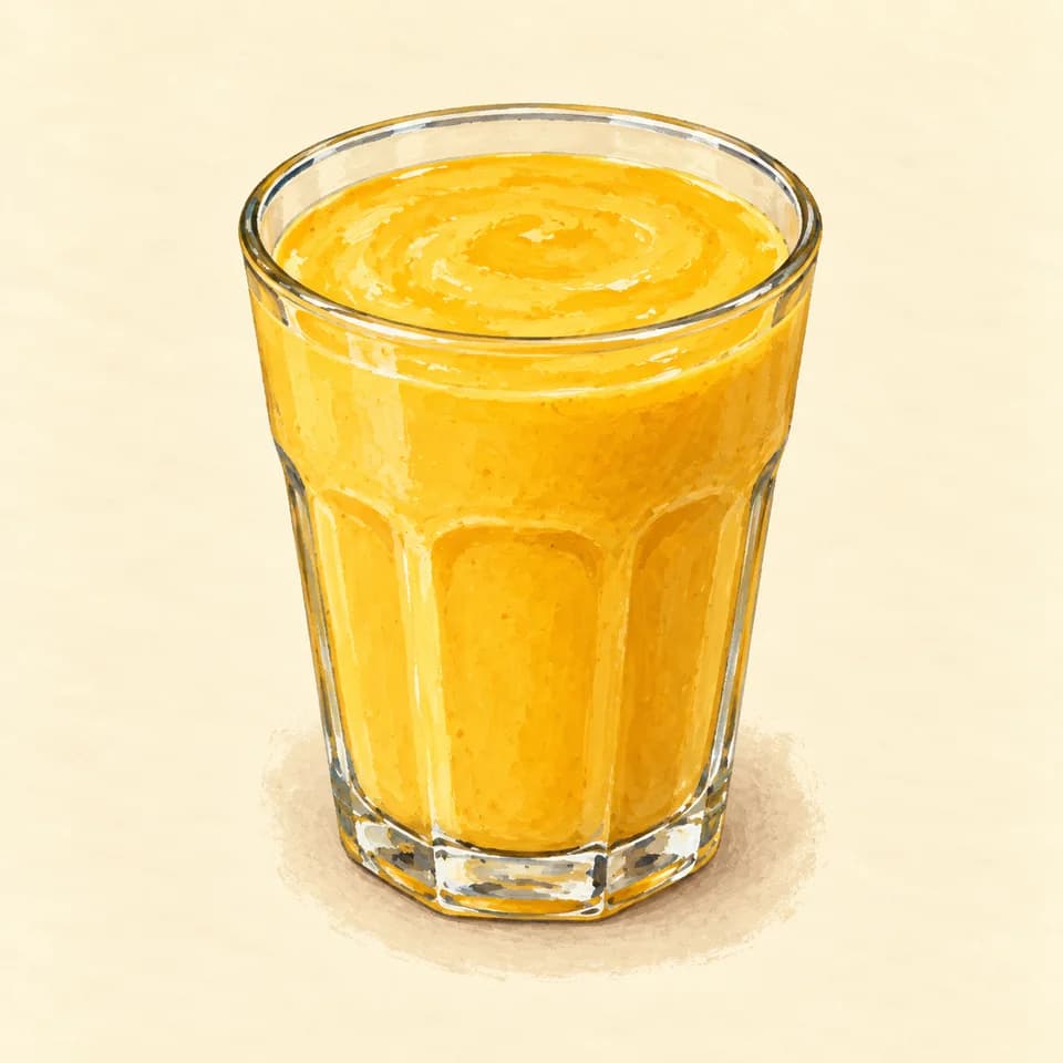 Editorial illustration of Mango Lassi