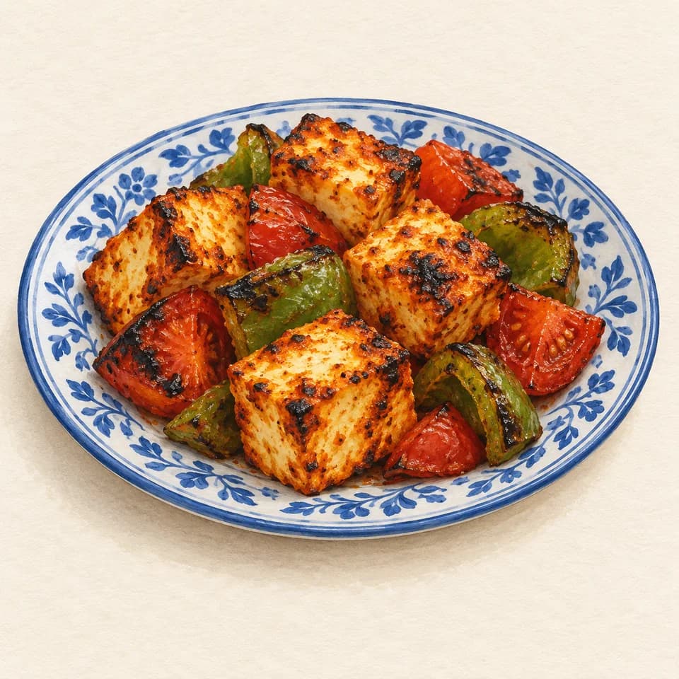 Editorial illustration of Paneer Tikka