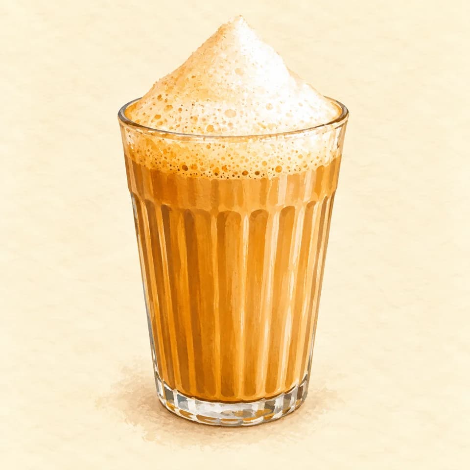 Editorial illustration of Fresh milk masala tea