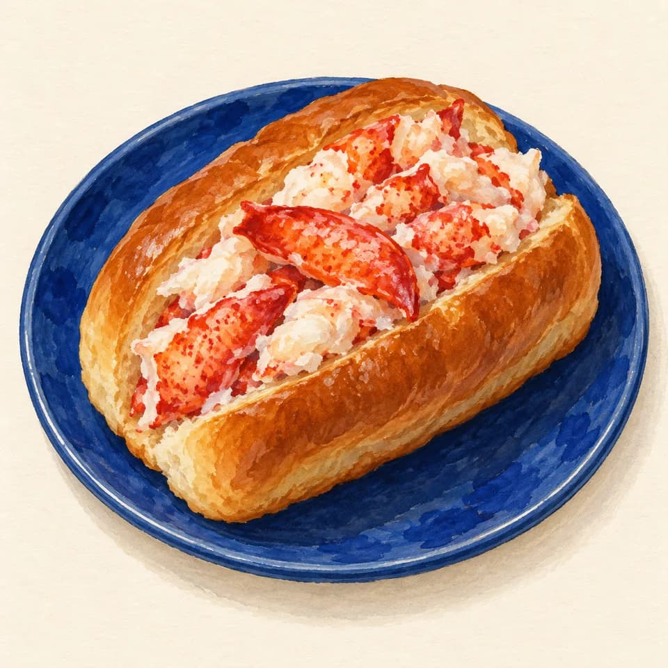 Editorial illustration of Original Lobster Roll