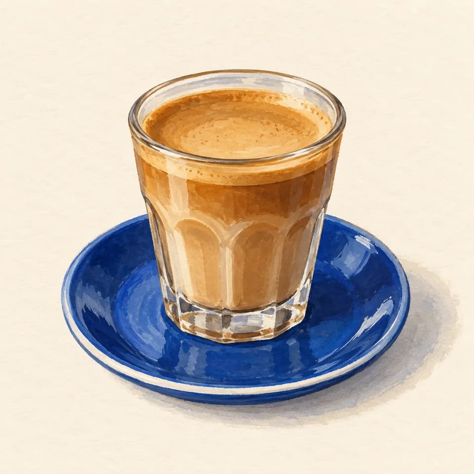 Editorial illustration of Cortado