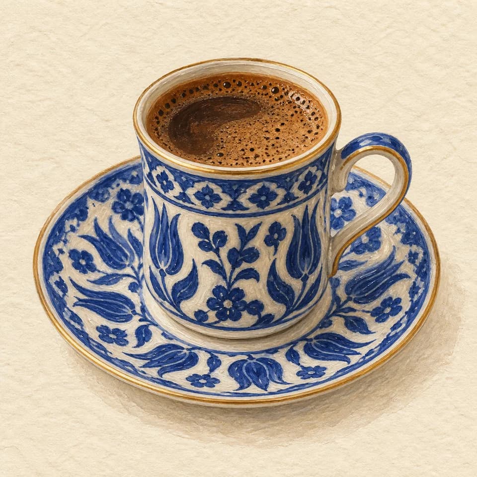 Editorial illustration of Turkish Coffee