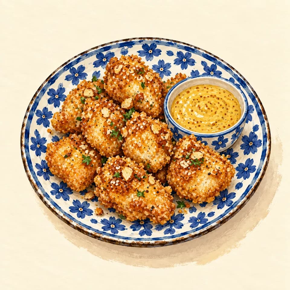 Editorial illustration of Honey zaatar chicken
