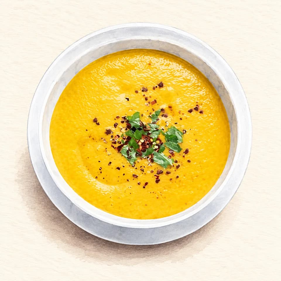 Editorial illustration of Lental Soup at Chef Hicham AlMahairi