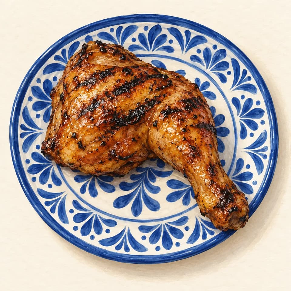 رسم تحريري لطبق دجاج إيناسال في Bacolod Inasal BBQ