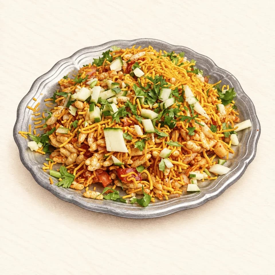 رسم توضيحي لطبق بيل بوري في Chaat Bazaar