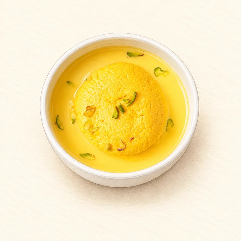 Editorial illustration of Kesri Rasmalai at Chhappan Bhog