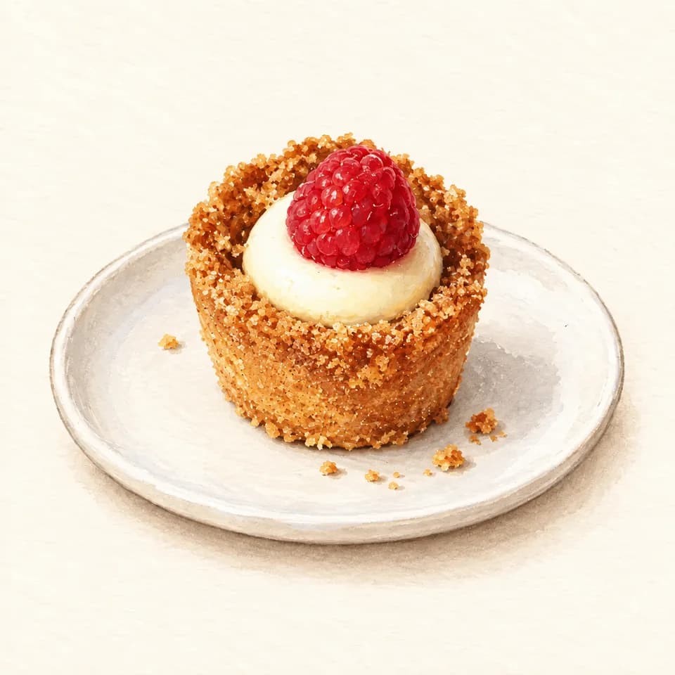 Editorial illustration of Mini Raspberry Cheesecake at Cofina