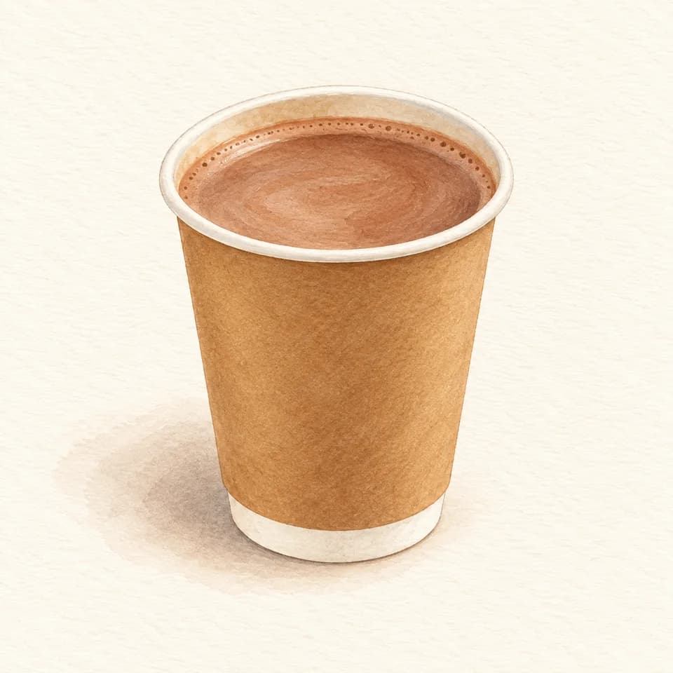 رسم توضيحي لطبق شوكولاتة ساخنة بنسبة ٣٤٪ في Knoops