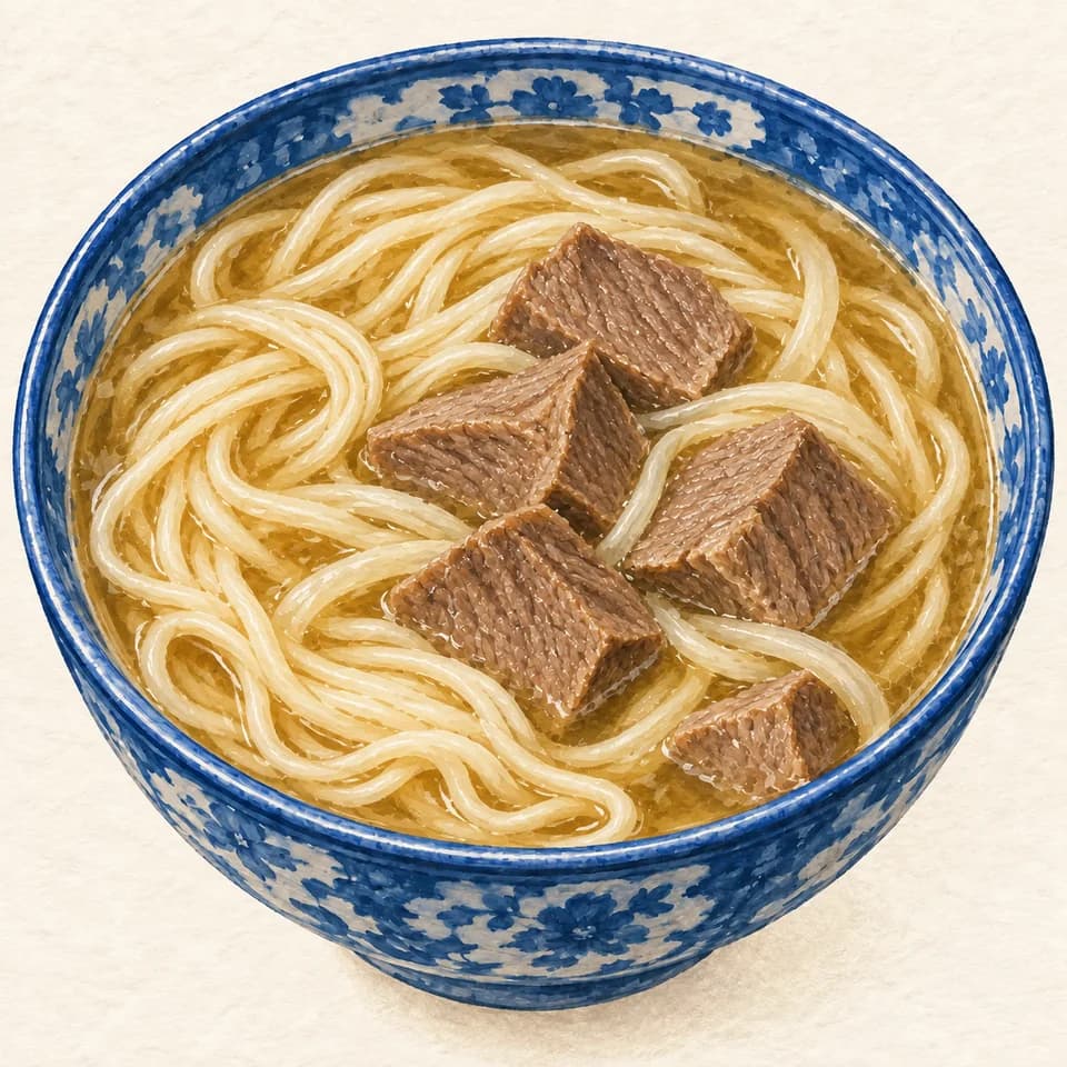 Editorial illustration of Lanzhou Beef Noodles at Impression of Xibei — Lanzhou Beef Noodles