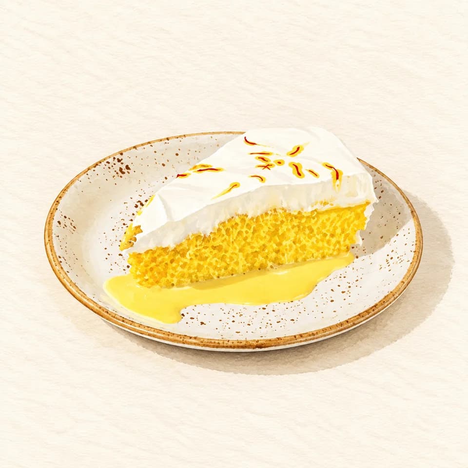 Editorial illustration of Saffron Dulce De Leche at L’ETO