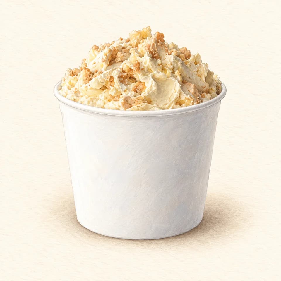 Editorial illustration of Classic Banana Pudding Medium Cup at Magnolia Bakery