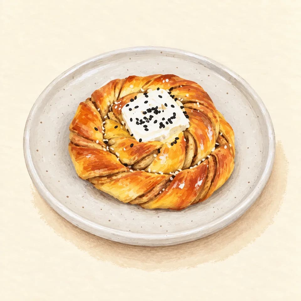 Editorial illustration of Chebab Bun at Milk Bakery