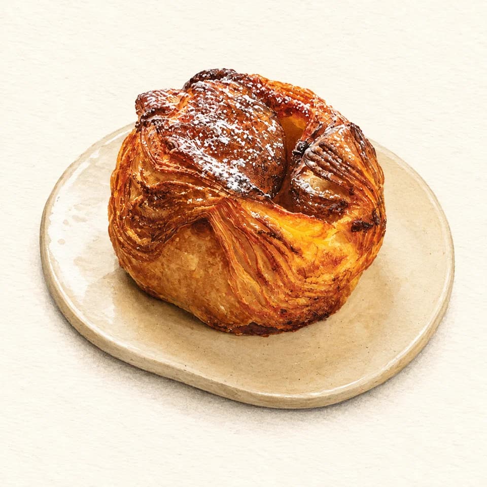 Editorial illustration of Lemon & Mascarpone Danish at Pekoe Tea & Bread Bar