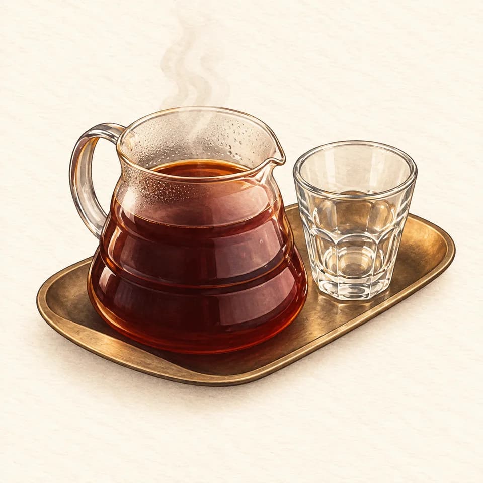 Editorial illustration of Hot V60 at TRIO