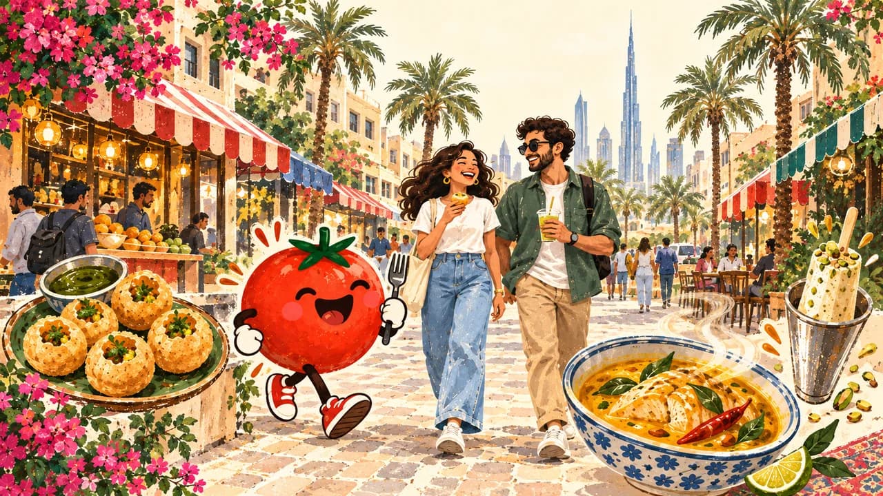 رسم توضيحي · الكرامة: باني بوري وكاري السمك وكولفي