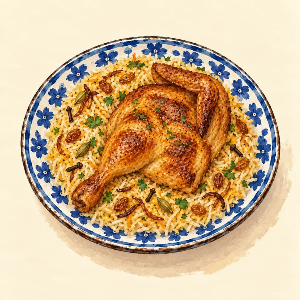 رسم توضيحي: مندي دجاج