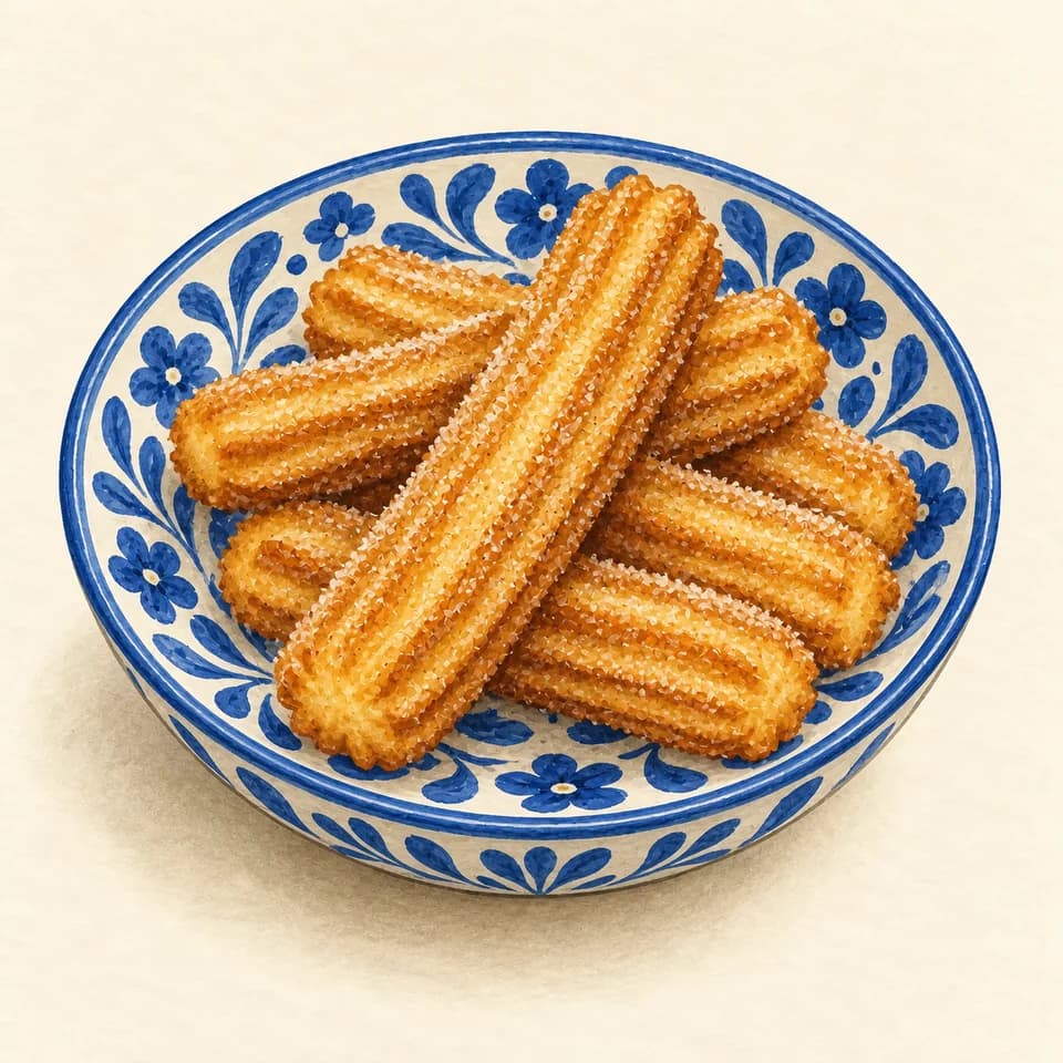 Editorial illustration of Churros