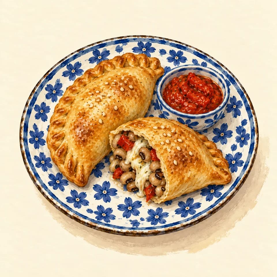 Illustration: Vegetarian empanadas