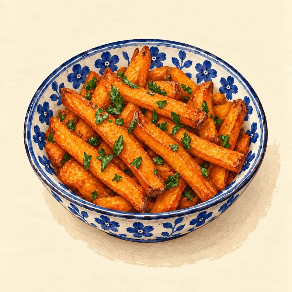Editorial illustration of Sweet Potato Fries