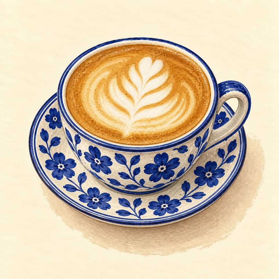 Editorial illustration of Flat White