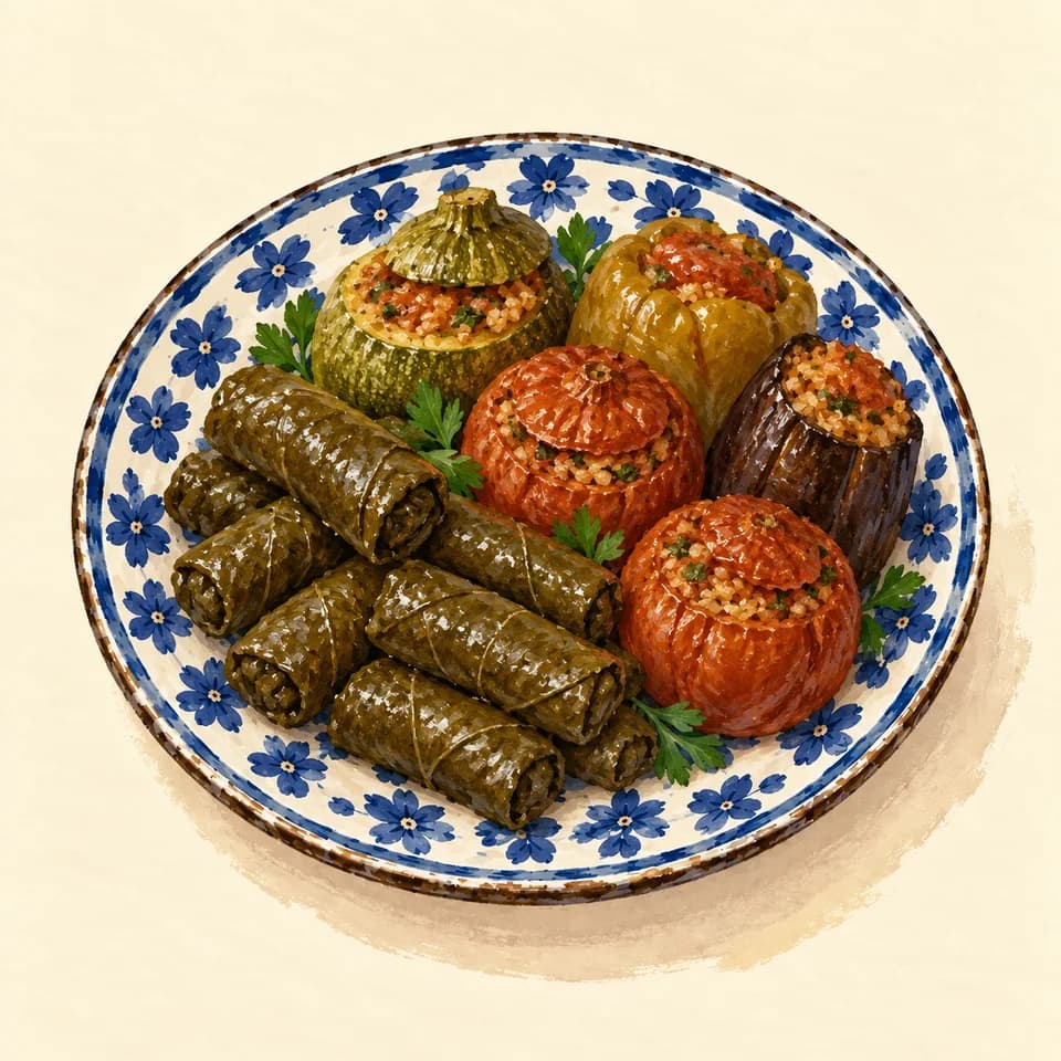 Editorial illustration of Dolma