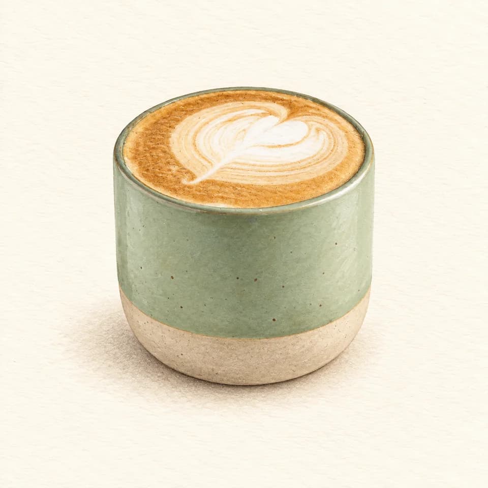 Editorial illustration of Cortado at Parx Cafe