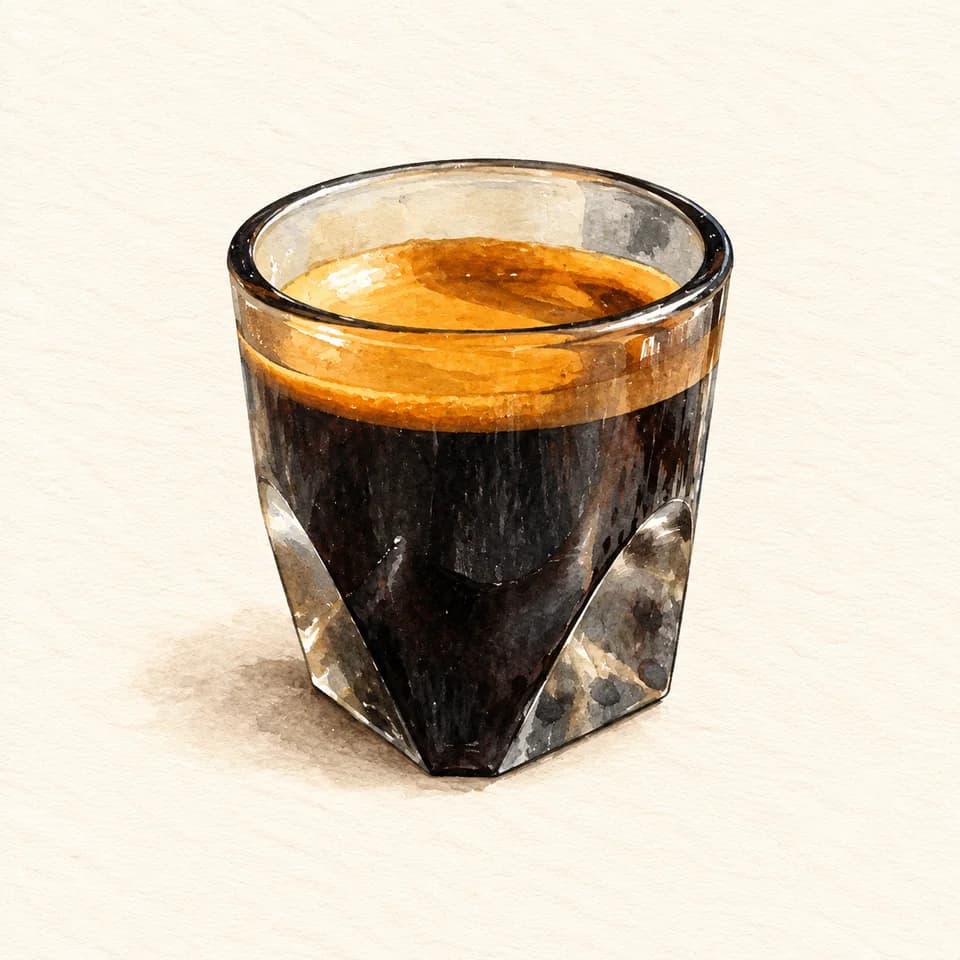 رسم توضيحي لطبق إسبريسو في روسترز سبيشالتي كوفي هاوس