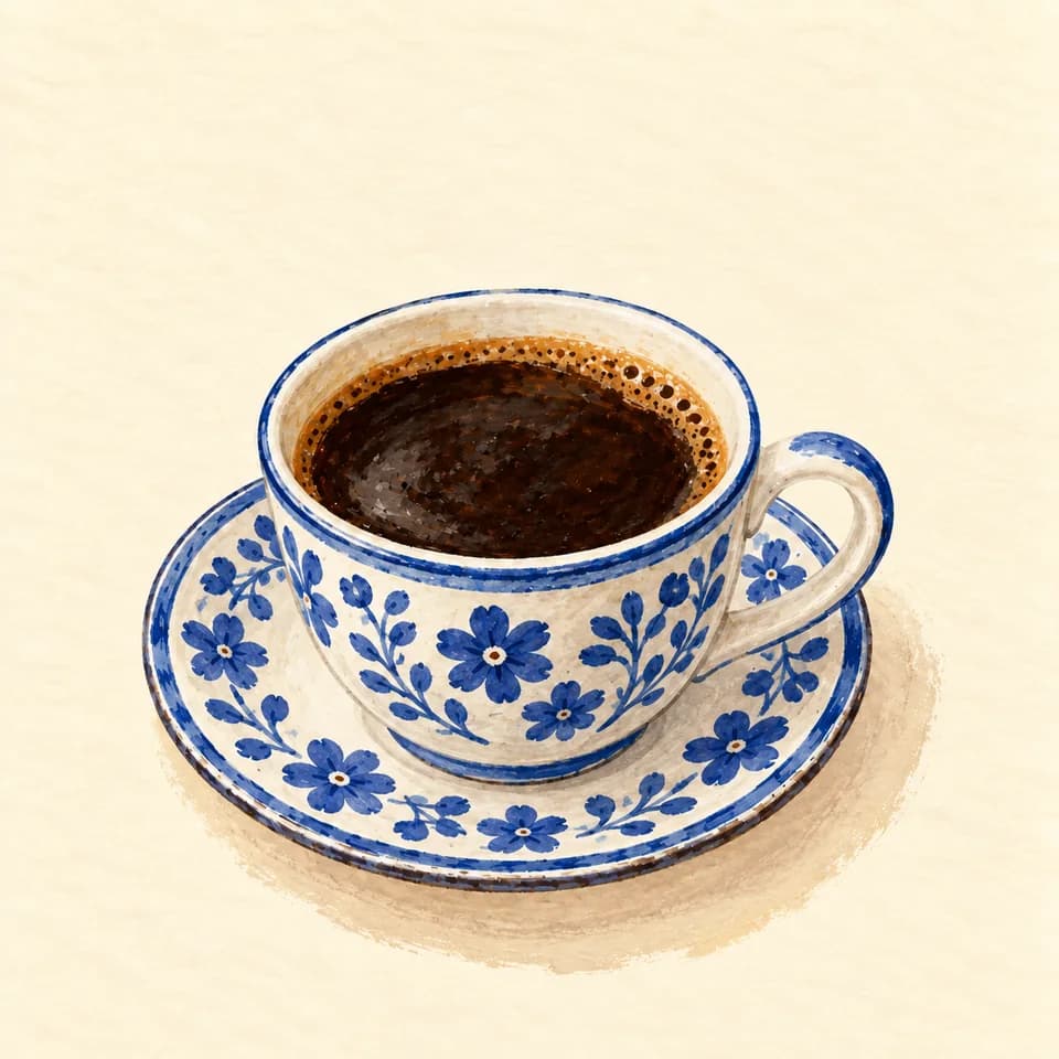 رسم توضيحي لطبق قهوة إيروبريس
