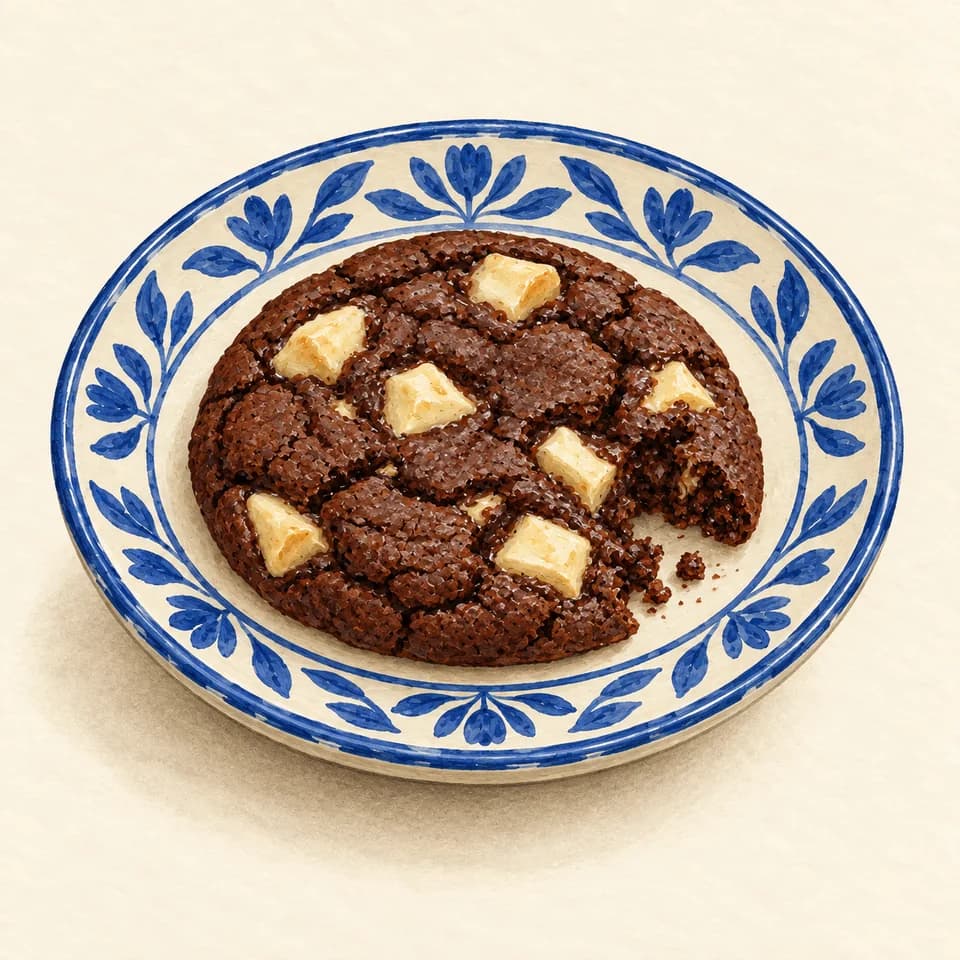 Editorial illustration of Double Chocolate Cookie