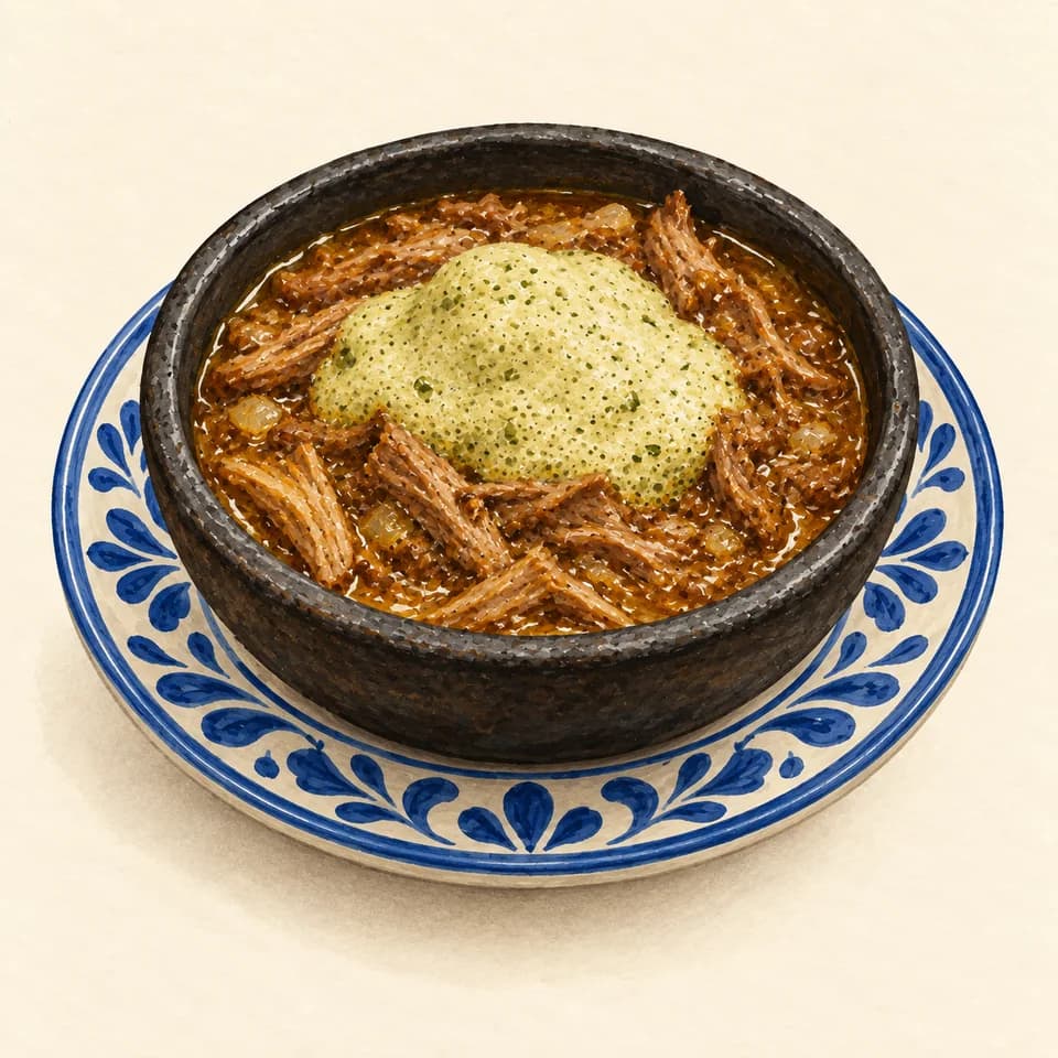 Editorial illustration of Fahsah meal